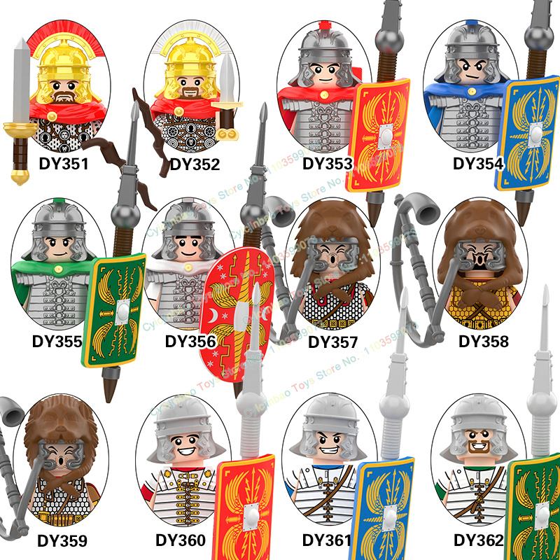 Lego Minifigure Holder - Średniowieczny rycerz wojskowy legion Hoplite Centurion