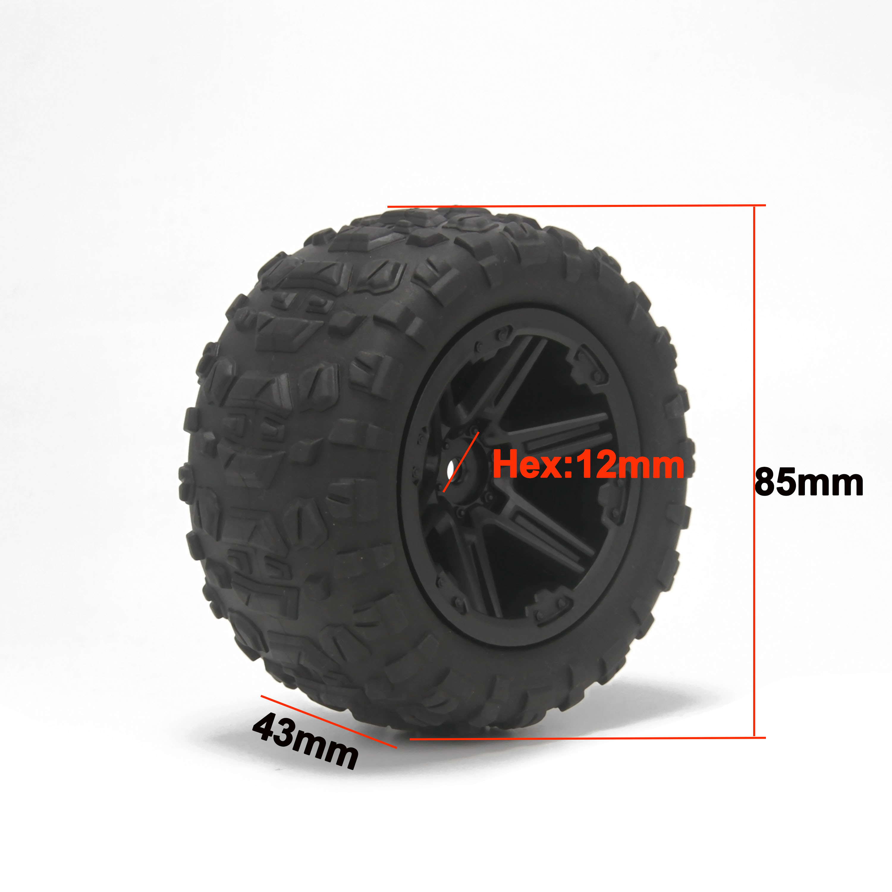 4 SZT. 85mm Gumowe Opony z Fel – Hot Wheels Car Monster Trucks recenzja i cena